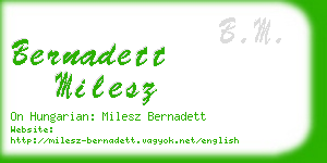 bernadett milesz business card